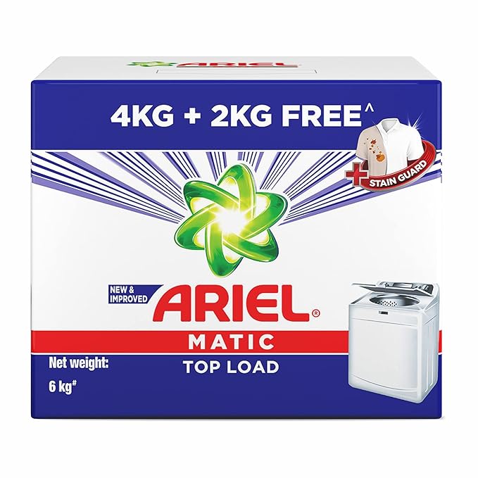 Ariel Matic Top Load Detergent Washing Powder 4 Kg+2 Kg Free, 1 Count