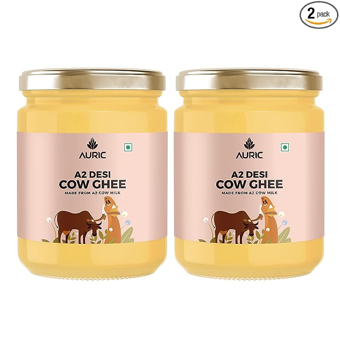 Auric A2 Desi Cow Ghee (2 Packs of 500 ml each