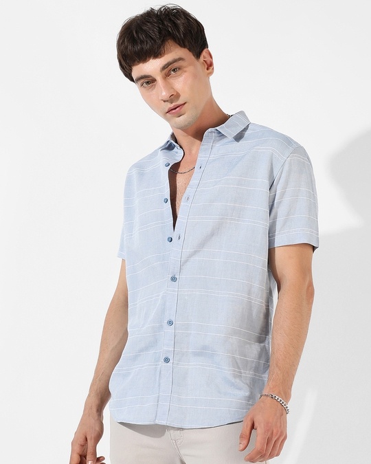 Men’s Blue Striped Shirt